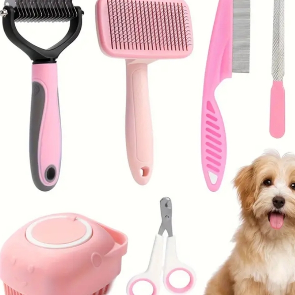 8 Piece Dog Grooming Set New Pink 🩷 - Picture 2 of 9
